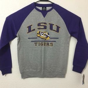 LSU Tigers Pullover Sweatshirt Heather Grey